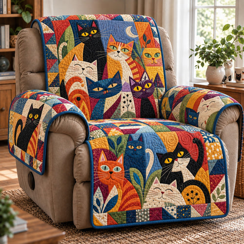 Cat Vintage Quilted Sofa Cover GFTONPT2216