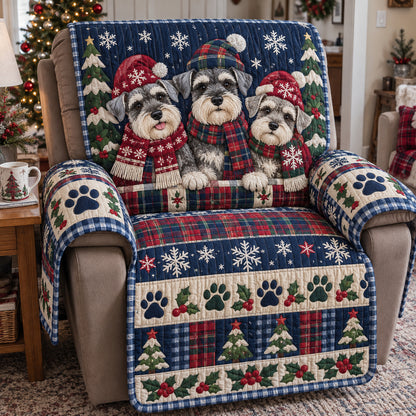 Schnauzer Winter Quilted Sofa Cover GFTONPT2242