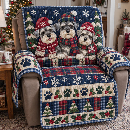 Schnauzer Winter Quilted Sofa Cover GFTONPT2242