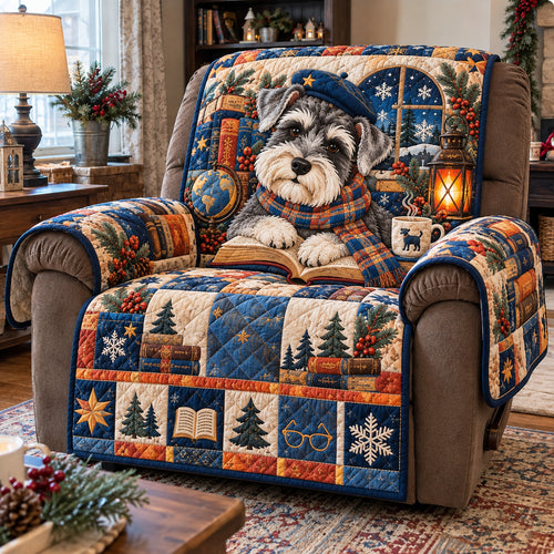 Schnauzer Book Quilted Sofa Cover GFTONPT2246