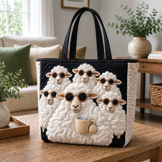 Sheep Valley Quilted Tote Bag GFTONPT227