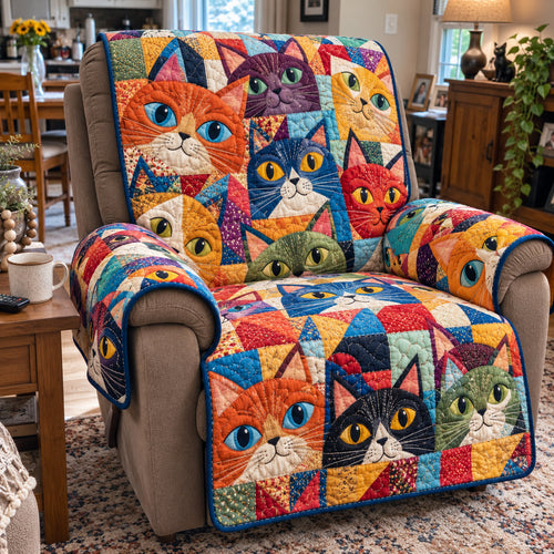 Patchwork Cat Quilted Sofa Cover GFTONPT2277