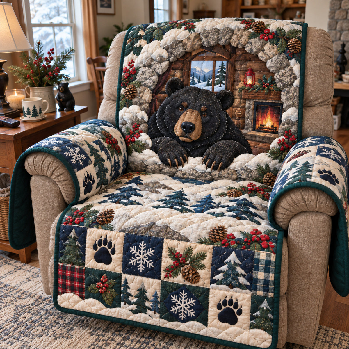 Winter Guardian Quilted Sofa Cover GFTONPT2302