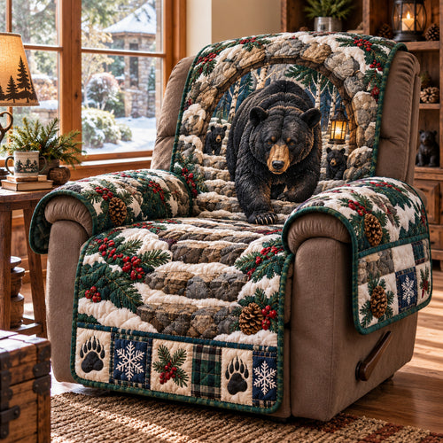 Winter Bear Quilted Sofa Cover GFTONPT2304