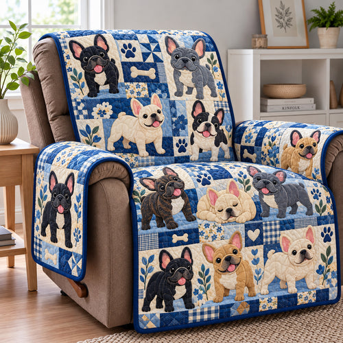 Frenchie Patchwork Quilted Sofa Cover GFTONPT2310