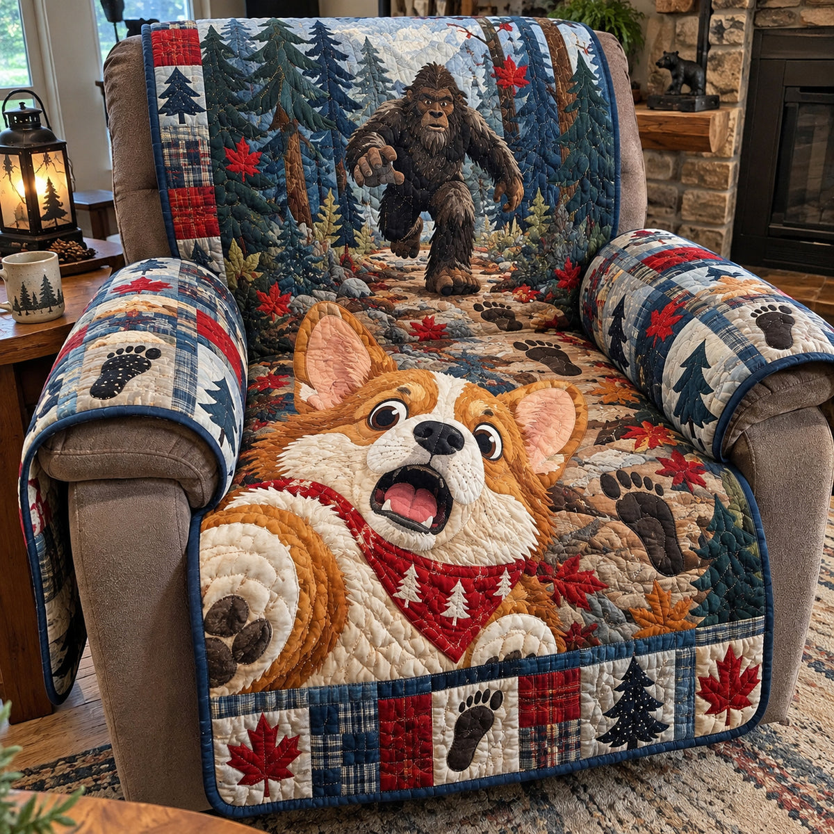 Corgi Bigfoot Quilted Sofa Cover GFTONPT2318