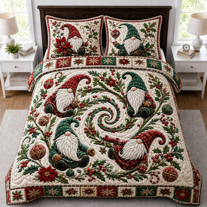 Gnomes Cottage 3-Piece Quilted Bedding Set GFTONPT233