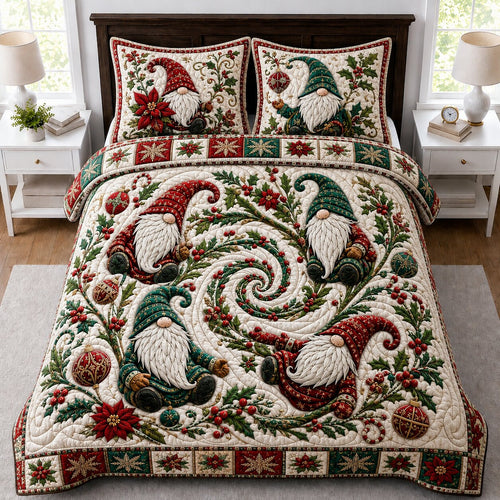 Gnomes Cottage 3-Piece Quilted Bedding Set GFTONPT233