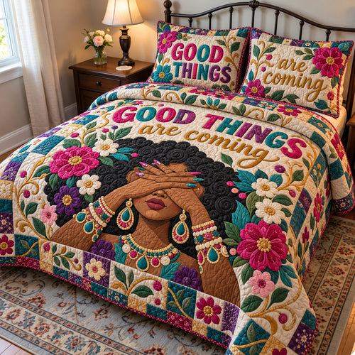 Melanin Pride 3-Piece Quilted Bedding Set GFTONPT2339