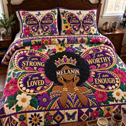 Melanin Magic 3-Piece Quilted Bedding Set GFTONPT2340