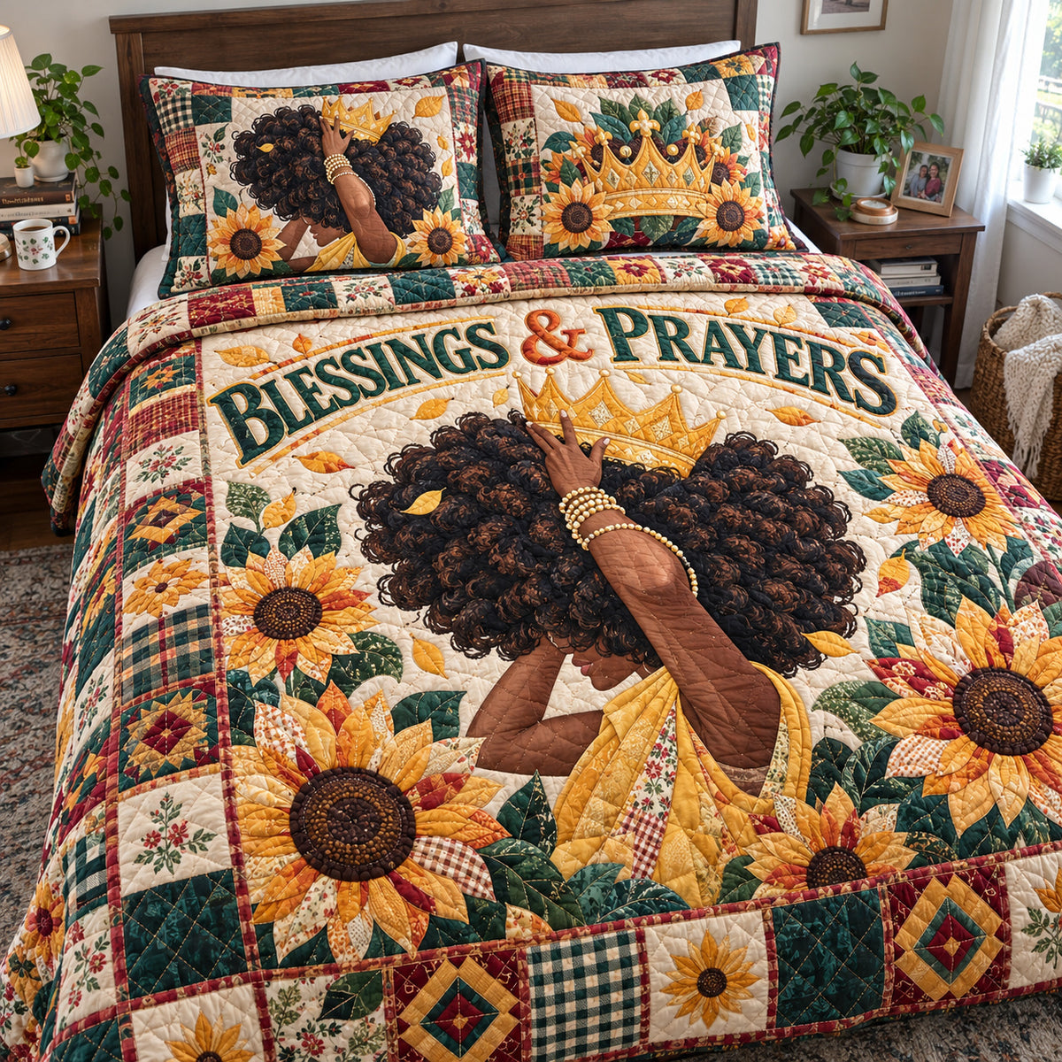 Melanin Dreams 3-Piece Quilted Bedding Set GFTONPT2343