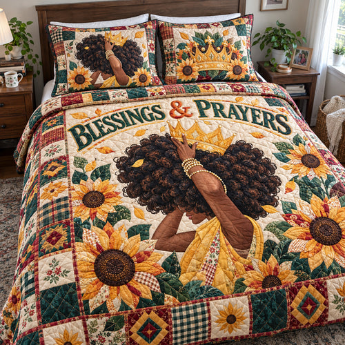 Melanin Dreams 3-Piece Quilted Bedding Set GFTONPT2343