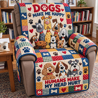 Dog Lover Joy Quilted Sofa Cover GFTONPT2344