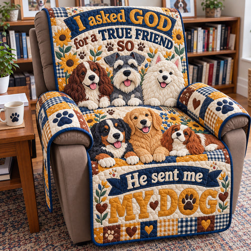 Dog Lover Forever Quilted Sofa Cover GFTONPT2347