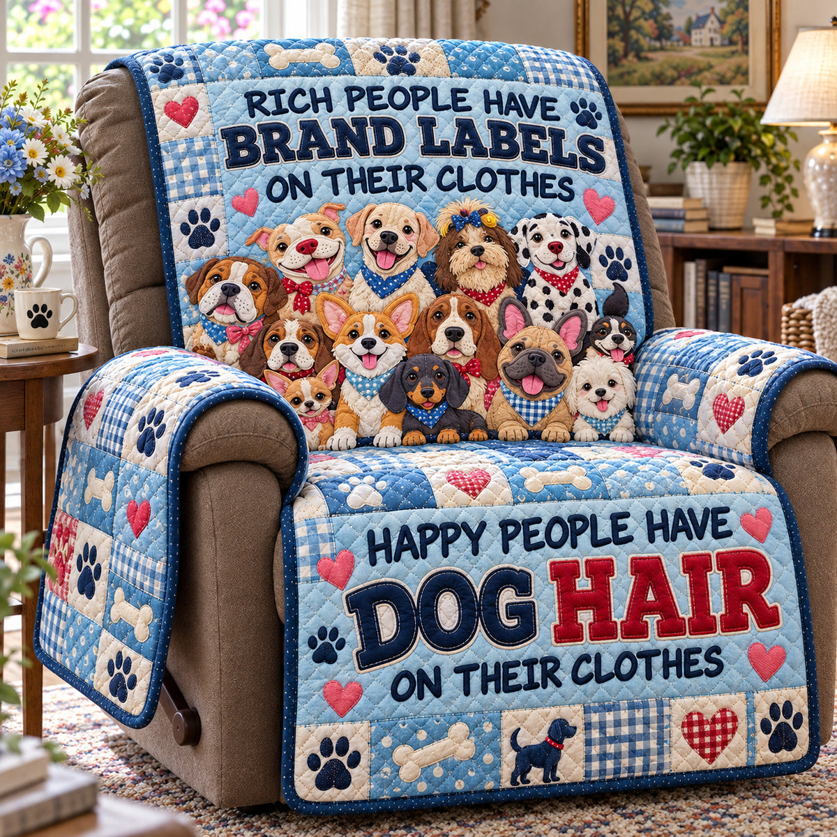 Dog Lover Moments Quilted Sofa Cover GFTONPT2348