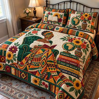 Melanin Charm 3-Piece Quilted Bedding Set GFTONPT2373