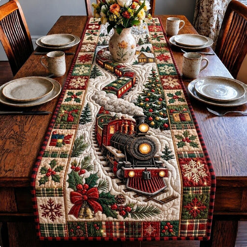 Christmas Train Journey Quilted Table Runner GFTONPT290