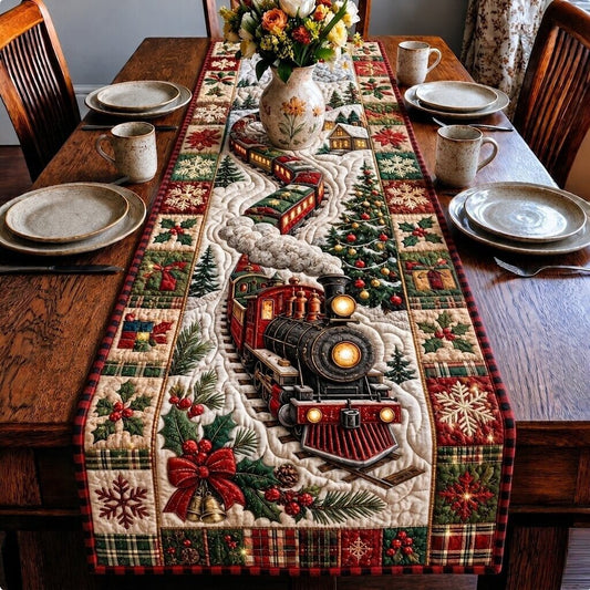 Christmas Train Journey Quilted Table Runner GFTONPT290