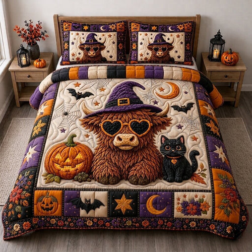 Boo Cow 3-Piece Quilted Bedding Set GFTONPT299