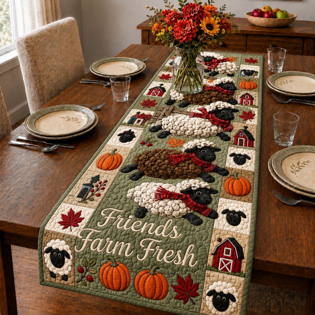 Sheep Country Quilted Table Runner GFTONPT324