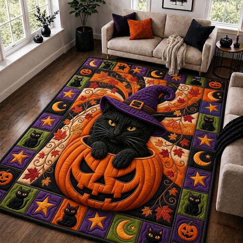 Black Cat Moon Area Rug GFTONPT332