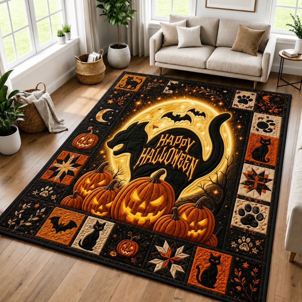 Black Cat Magic Area Rug GFTONPT333