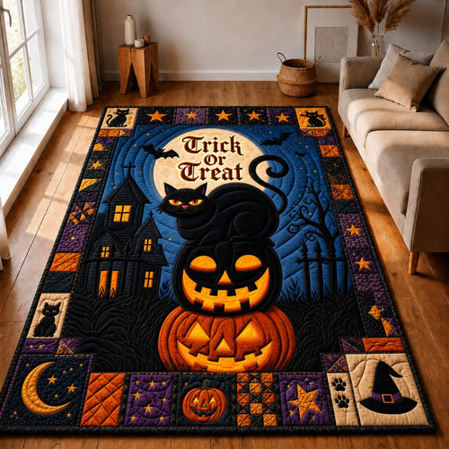 Black Cat Spooky Area Rug GFTONPT335