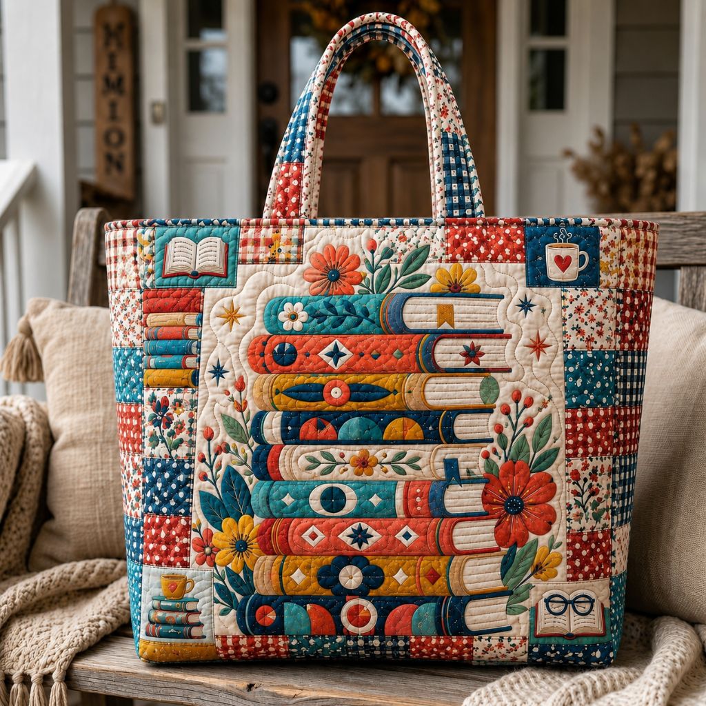 Book Lover Haven Quilted Tote Bag GFTONPT397