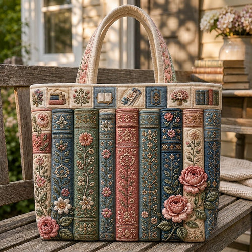 Cozy Book Nights Quilted Tote Bag GFTONPT398