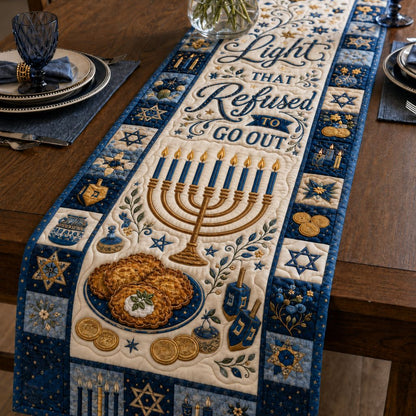Hanukkah Festival Nights Quilted Table Runner GFTONPT446