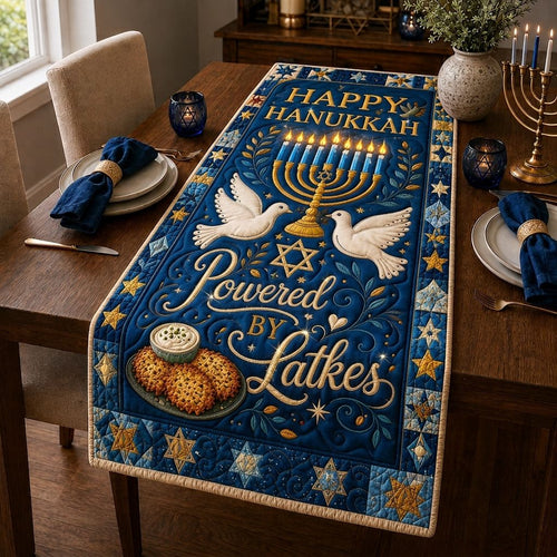 Hanukkah Family Joy Quilted Table Runner GFTONPT449