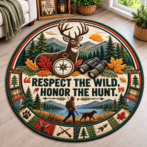 Deer Hunter Trails Quilted Round Mat GFTONPT457
