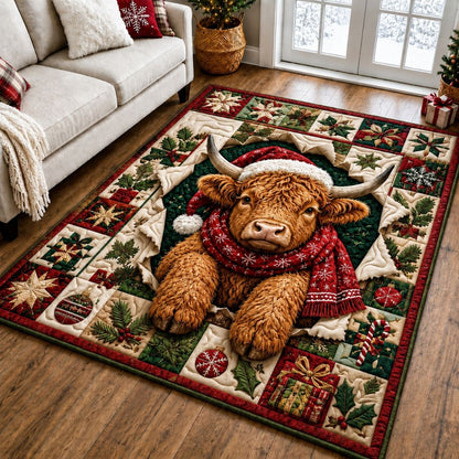 Christmas Cow Wishes Area Rug GFTONPT464