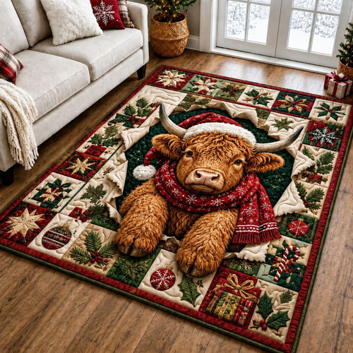 Christmas Cow Wishes Area Rug GFTONPT464