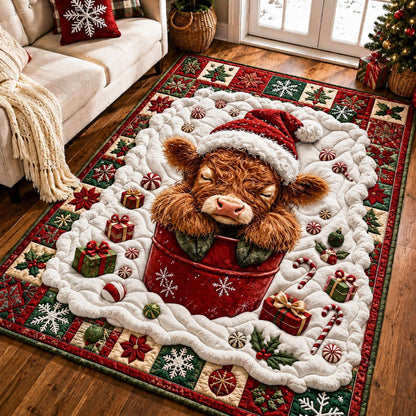 Highland Cow Noel Area Rug GFTONPT468