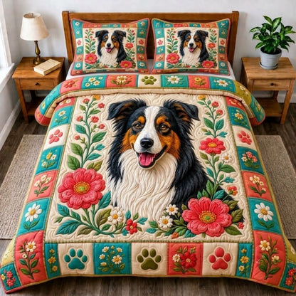 Border Collie Spirit 3-Piece Quilted Bedding Set GFTONPT566