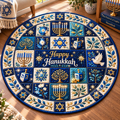 Hanukkah Holiday Magic Quilted Round Mat GFTONPT777