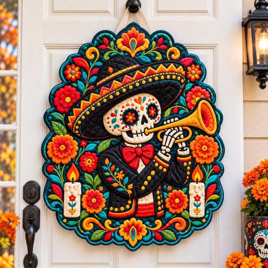 Day of the Dead Magic Custom Shape Quilted Door Hanger GFTONPT866
