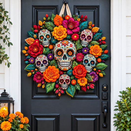 Day of the Dead Spirit Custom Shape Quilted Door Hanger GFTONPT869