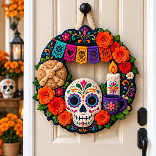 Day of the Dead Memories Custom Shape Quilted Door Hanger GFTONPT870
