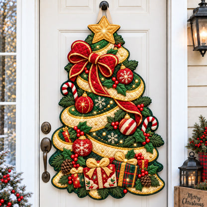 Christmas Tree Magic Custom Shape Quilted Door Hanger GFTONPT931