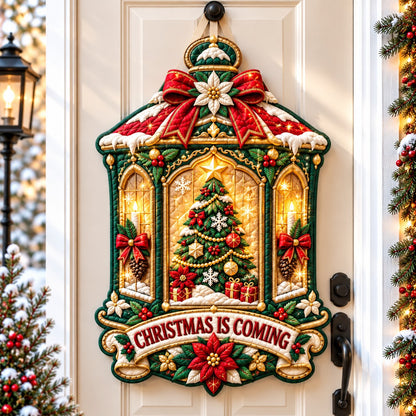 Christmas Tree Wonder Custom Shape Quilted Door Hanger GFTONPT935