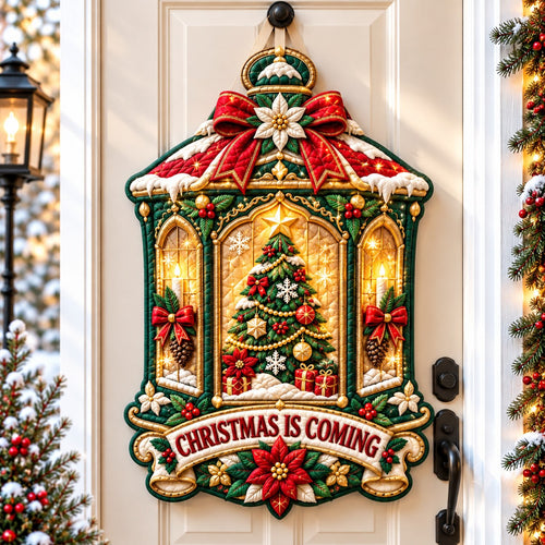Christmas Tree Wonder Custom Shape Quilted Door Hanger GFTONPT935