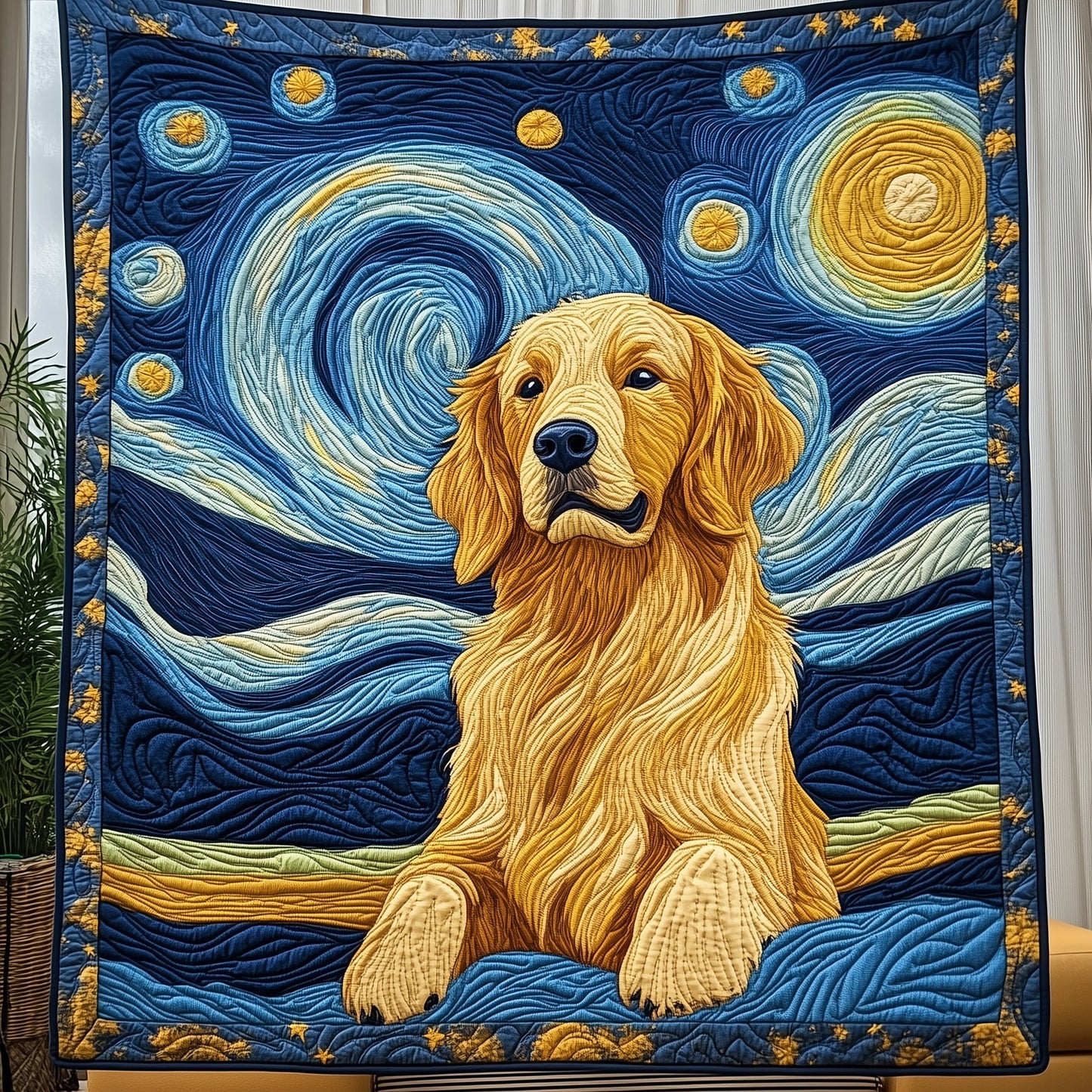 Golden Retriever Quilted Blanket GFTONT021