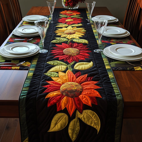 Juneteenth Sunflower Quilted Table Runner GFTONT092