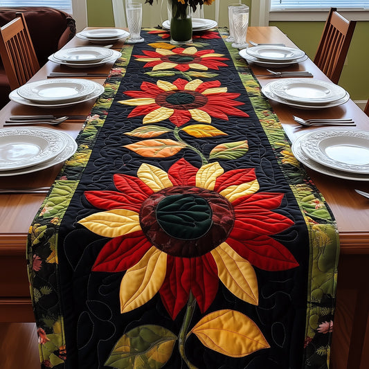 Juneteenth Sunflower Quilted Table Runner GFTONT093