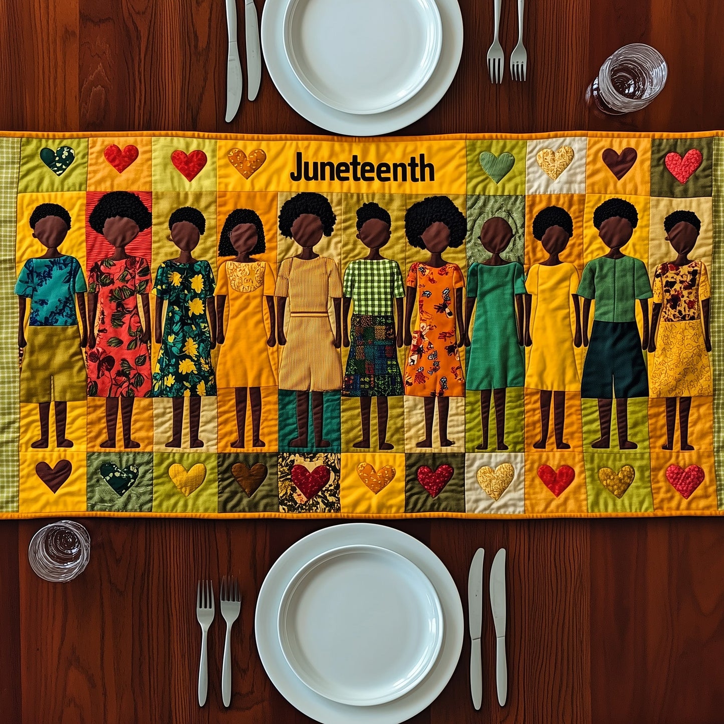Juneteenth Quilted Table Runner GFTONT099