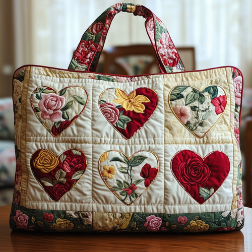 Rustic Rose Quilted Tote Bag GFTONT1008