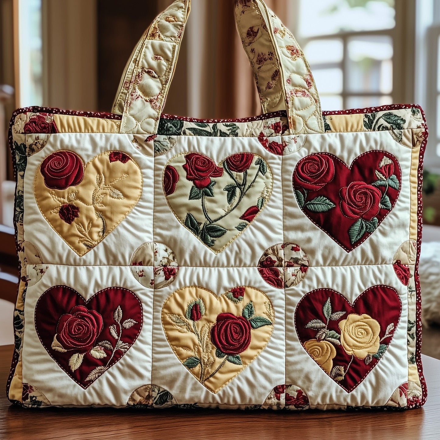 Rustic Rose Quilted Tote Bag GFTONT1009