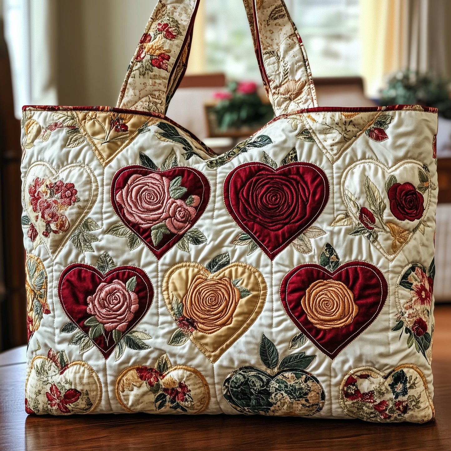 Rosie Rose Quilted Tote Bag GFTONT1011